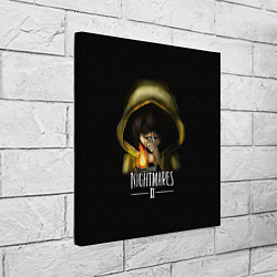 Холст квадратный Little Nightmares 2 Тссс, цвет: 3D-принт — фото 2