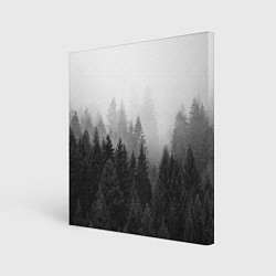 Холст квадратный Туманный лес цвета 3D-принт — фото 1