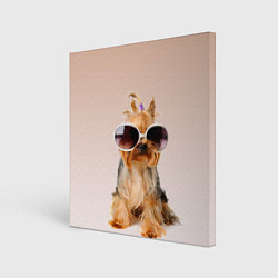 Картина квадратная Собака в очках