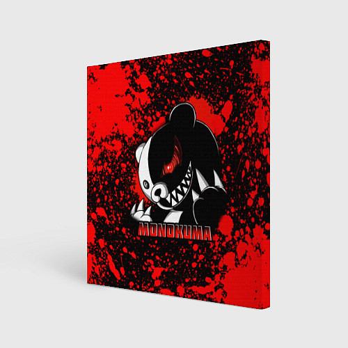 Картина квадратная MONOKUMA МОНОКУМА BLOOD / 3D-принт – фото 1