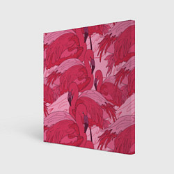 Картина квадратная Розовые фламинго
