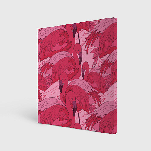 Картина квадратная Розовые фламинго / 3D-принт – фото 1