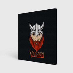 Холст квадратный Valheim викинг, цвет: 3D-принт