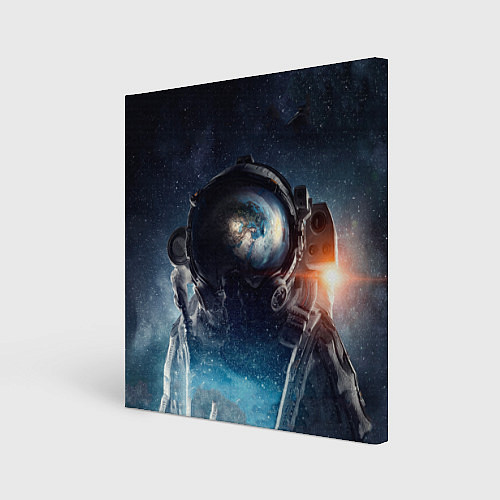 Картина квадратная Космонавт / 3D-принт – фото 1
