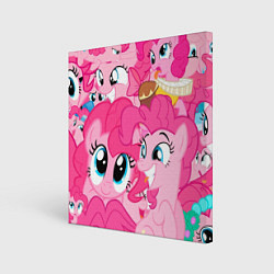 Холст квадратный Pinkie Pie pattern, цвет: 3D-принт