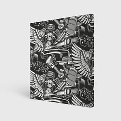 Картина квадратная Механика Автомобиль