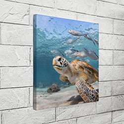 Холст квадратный Морская черепаха, цвет: 3D-принт — фото 2
