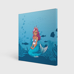 Картина квадратная Mermaid Русалка Русалочка