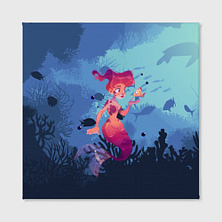 Холст квадратный Mermaid Русалочка Z, цвет: 3D-принт — фото 2