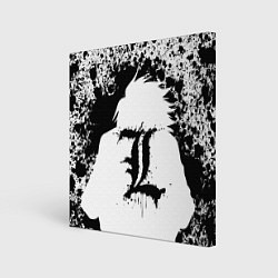 Холст квадратный Death Note черная краска, цвет: 3D-принт