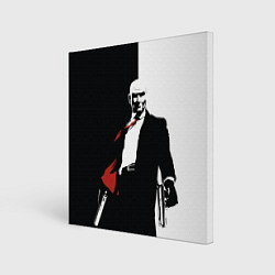 Холст квадратный Hitman BW, цвет: 3D-принт