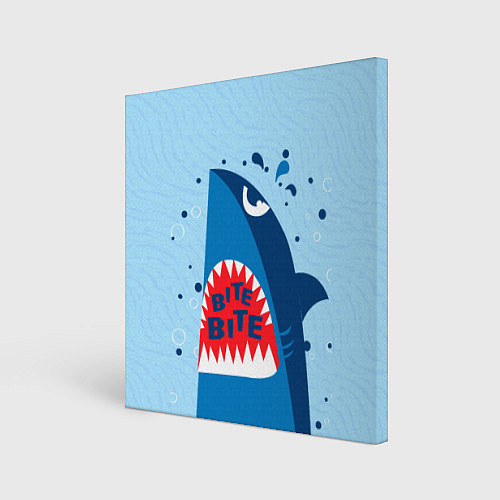 Картина квадратная Акула bite / 3D-принт – фото 1