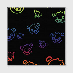 Холст квадратный Colorful Bear, цвет: 3D-принт — фото 2