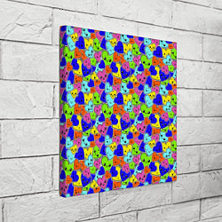 Холст квадратный Сердечки, цвет: 3D-принт — фото 2