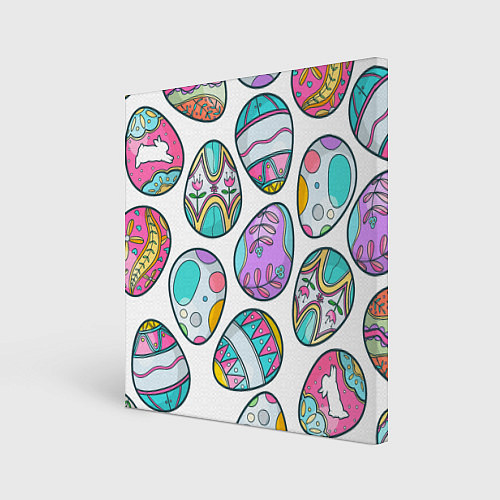 Картина квадратная Пасхальные яйца / 3D-принт – фото 1