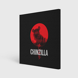 Холст квадратный Chinzilla red, цвет: 3D-принт