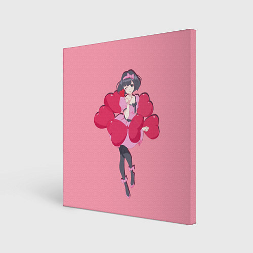 Картина квадратная Аниме Девушка Любовь / 3D-принт – фото 1