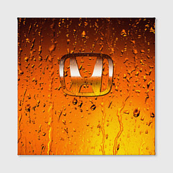 Холст квадратный Honda капли дождя, цвет: 3D-принт — фото 2