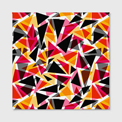 Холст квадратный Разноцветные треугольники, цвет: 3D-принт — фото 2