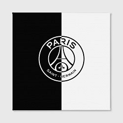 Холст квадратный ФК ПСЖ PSG BLACK & WHITE, цвет: 3D-принт — фото 2