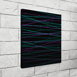 Холст квадратный Неоновые тонкие нити, цвет: 3D-принт — фото 2
