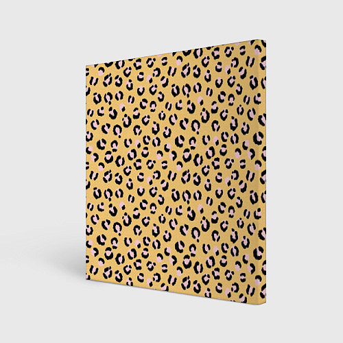 Картина квадратная Желтый леопардовый принт / 3D-принт – фото 1