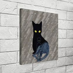 Холст квадратный Cat psycho 100 Моб Психо 100 Z, цвет: 3D-принт — фото 2