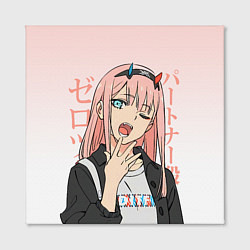 Холст квадратный Zero Two Darling in the Franxx, цвет: 3D-принт — фото 2