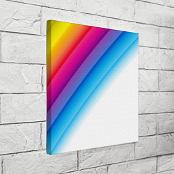 Холст квадратный РАДУЖНЫЕ ПОЛОСЫ RAINBOW Z, цвет: 3D-принт — фото 2