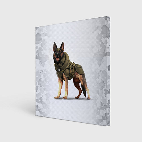 Картина квадратная Служебная собака К9 K9 / 3D-принт – фото 1