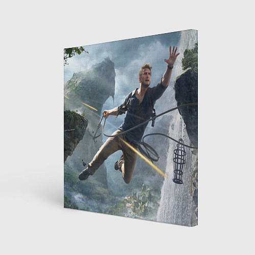 Картина квадратная Нейтан в прыжке Uncharted / 3D-принт – фото 1
