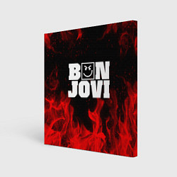 Картина квадратная BON JOVI HAVE A NICE DAY FIRE ОГОНЬ