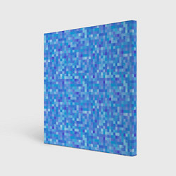 Картина квадратная Голубая пиксель абстракция