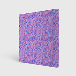 Картина квадратная Сиреневая пиксельная абстракция