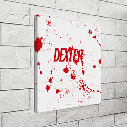 Холст квадратный Dexter logo Декстер брызги крови, цвет: 3D-принт — фото 2