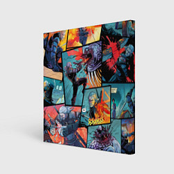 Картина квадратная Ведьмак The Witcher комикс