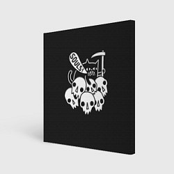 Картина квадратная Кот - Жнец