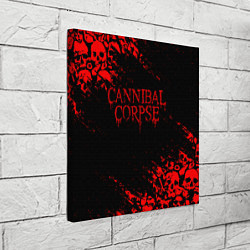 Холст квадратный CANNIBAL CORPSE КРАСНЫЕ ЧЕРЕПА, цвет: 3D-принт — фото 2