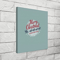 Холст квадратный Merry Christmas хо-хо-хо, цвет: 3D-принт — фото 2