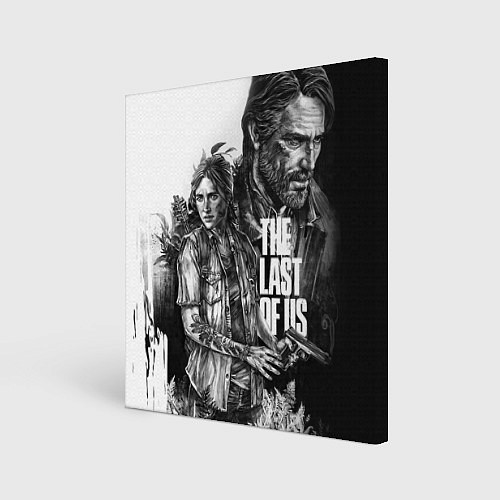 Картина квадратная THE LAST OF US ЧЁРНО БЕЛЫЙ / 3D-принт – фото 1