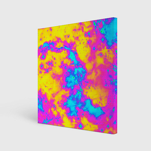 Картина квадратная Яркая абстракция космических красок / 3D-принт – фото 1