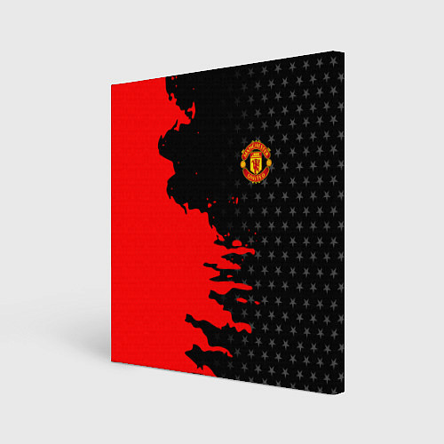 Картина квадратная МАНЧЕСТЕР ЮНАЙТЕД FCMU MANCHESTER UNITED RED DEVIL / 3D-принт – фото 1