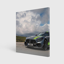 Холст квадратный Mercedes V8 Biturbo Racing Team AMG, цвет: 3D-принт
