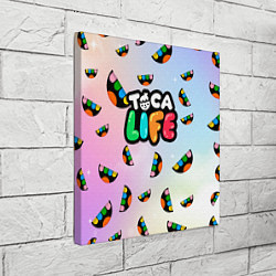 Холст квадратный Toca Life: Smile Logo, цвет: 3D-принт — фото 2