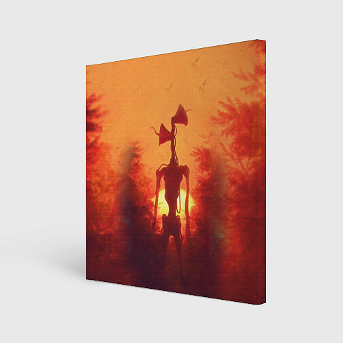 Картина квадратная СИРЕНОГОЛОВЫЙ НА ЗАКАТЕ / 3D-принт – фото 1