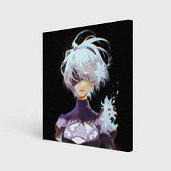 Холст квадратный Венецианская девушка Nier automata 2b, цвет: 3D-принт