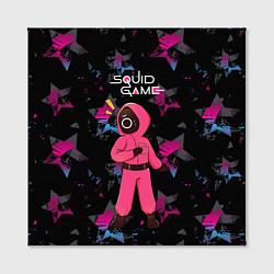 Холст квадратный Удивление - сериал Игра в кальмара, цвет: 3D-принт — фото 2