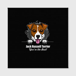 Холст квадратный Джек-Рассел-Терьер Jack Russell Terrier, цвет: 3D-принт — фото 2