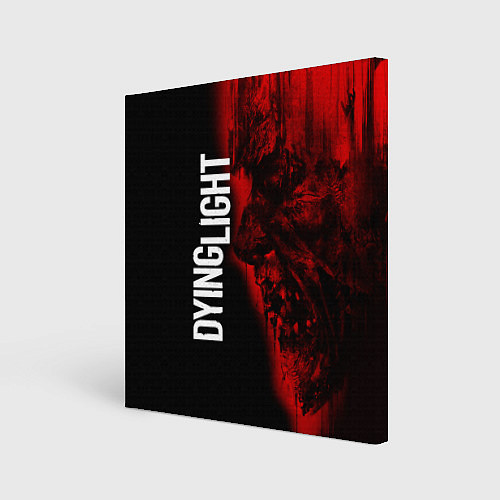 Картина квадратная DYING LIGHT RED ZOMBIE FACE / 3D-принт – фото 1