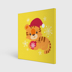 Холст квадратный Тигренок 2022 год, цвет: 3D-принт